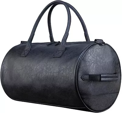 PX Duffle Bag Mens Black Vegan Leather Organizational Travel Bag Stylish New • $32.19