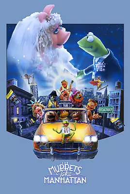 NYCC 2020 The Muppets Take Manhattan Poster Print 24x36 Blue Metallic #x/285 • $40