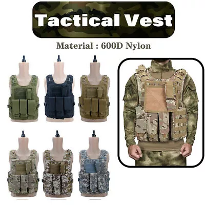 Tactical Military Combat Vest Airsoft Paintball Plate Carrier Assault Molle Vest • $39.99