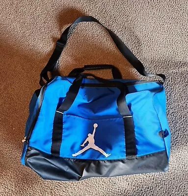 🔥 Jordan Air Jumpman Elemental Large Duffle Bag Blue Dry/Wet Shoe Pocket • $18.99