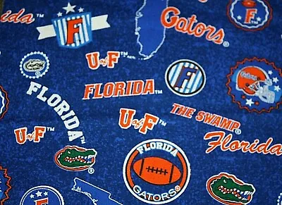 Florida Gators Fabric Cotton Material For  1/4 Yard 9  X 44  ! • $4.99