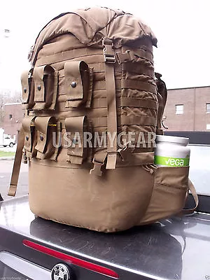 USMC FILBE US Marine Coyote  Main Bag Pack + Pouches No Frame No Shoulder Straps • $47.11