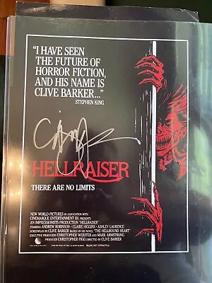 Clive Barker Signed 11x14 Hellraiser Horror Autograph • $195