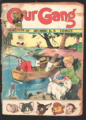 Our Gang  #18 1945-Dell-Carl Barks Art-Tom And Jerry-Barney Bear-Johnny Mule-... • $17.85