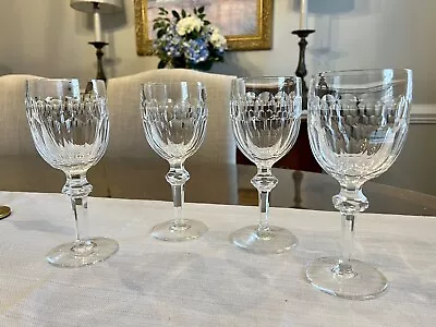 $220 • Buy Four Waterford Crystal Curraghmore Tall Stem Water Goblets 7 5/8”