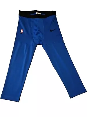 Authentic Nike Pro NBA 3/4 Compression Tights Blue Mens M • $55