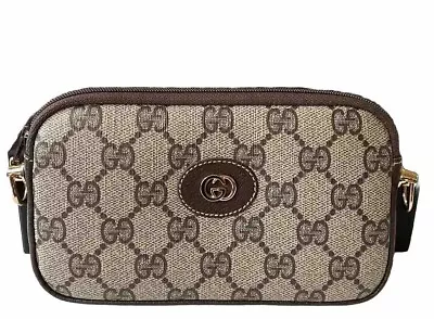 Gucci Supreme Monogram GG Logo Zippy Case Pouch Clutch Purse Bag • $399.99