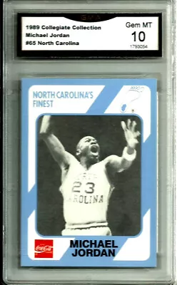 Michael Jordan 1989 Collegiate Collection Coca-Cola #65 Graded GMA 10 Gem Mint • $20