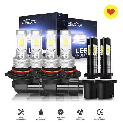 For Chevrolet S10 1998-2003 - LED Headlight Hi/Lo Beam + Fog Light Bulbs Qty 6 • $35.99