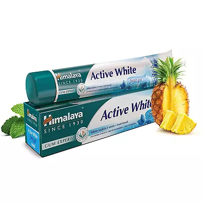 Himalaya Gum Expert Herbal Toothpaste Active White Fresh Gel 75ml Antibacterial • £5.99