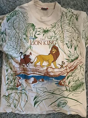 Vintage 90s Disney Lion King Simba Shirt Men’s XL Single Stitch USA Made • $110