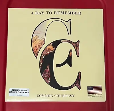A Day To Remember Common Courtesy Deluxe Marble Cream W/ Grey Splatter Vinyl • $229.99