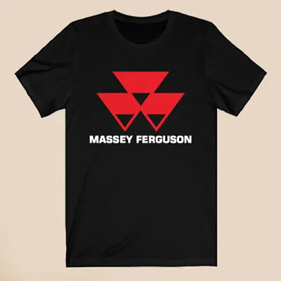Massey Ferguson Truck Tractor Logo Men's Black T-Shirt Size S-5XL • $16.99