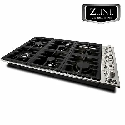 ZLINE 36  Dropin BLACK Porcelain Cooktop With 6 Gas Burners KITCHEN RC36-PBT • $1029