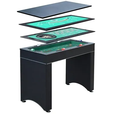 Casino Game Table 4-in-1 Roulette Blackjack Craps With Full Set Of Accessories • $599.99
