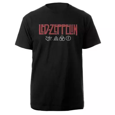 Led Zeppelin - Logo And Symbols Black Shirt • $44.99