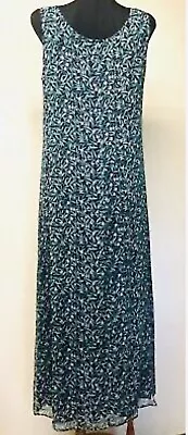 Robbie Bee Women’s Vintage Silk Floral Maxi Lined Dress Sz 18 • $19