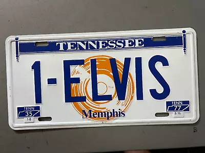 Elvis Presley “1-Elvis” Memphis Tennessee Booster License Plate • $15