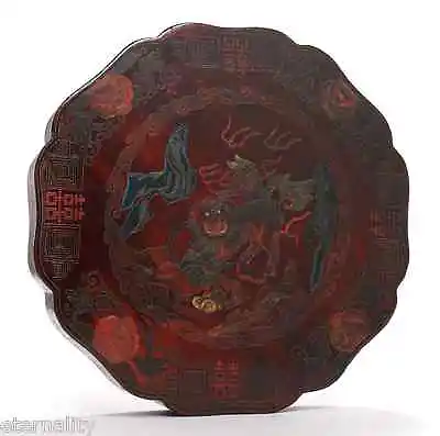 Antique China Qing Dynasty Chinese Lacquered Box Etui Case Jewelry Foo Dog 1900 • $1500