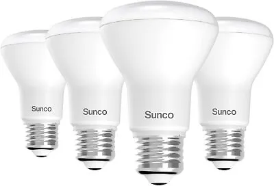 Sunco 4 Pack LED Bulbs Indoor Flood Light R20 Dimmable Recessed Can Lights  • $17.99