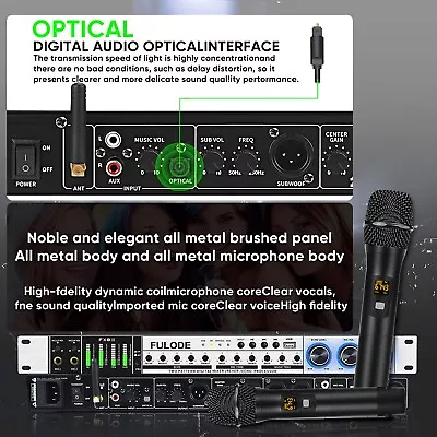 $110 • Buy Fuluode FX8-III Digital Mixer Microphone KTV Karaoke Audio Processor BLUETOOTH