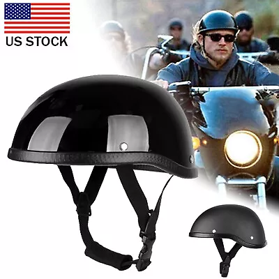 Motorcycle Half Helmet Beanie Cruising Skull Cap For Chopper Moped Scooter K1C3 • $20.69