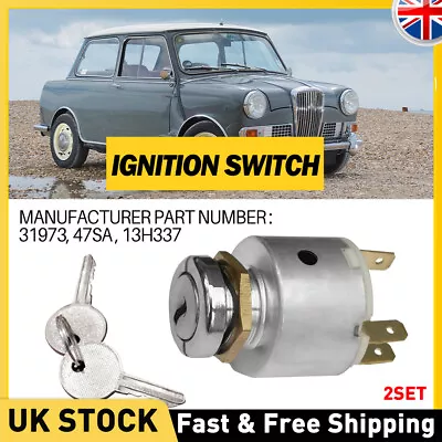 2SET 3 Positio Ignition Switch & 2 Keys For MINI MGB TRIUMPH AS LUCAS 31973 47SA • $28.36