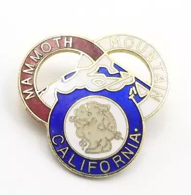 VTG Mammoth Mountain California Ski Resort Enamel Pin Brooch Skiing Souvenir • $11.89