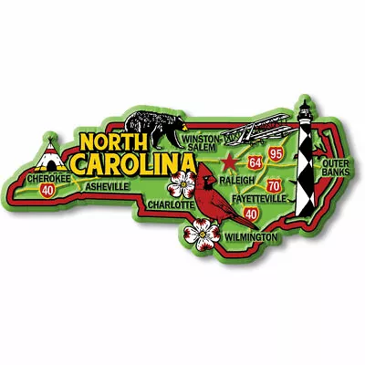 North Carolina Colorful State Magnet By Classic Magnets 4.8  X 2.3  • $7.99