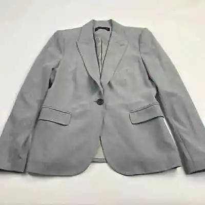 Zara Basic Size Medium Single Button Womens Gray Blazer Jacket EUC • $20.12