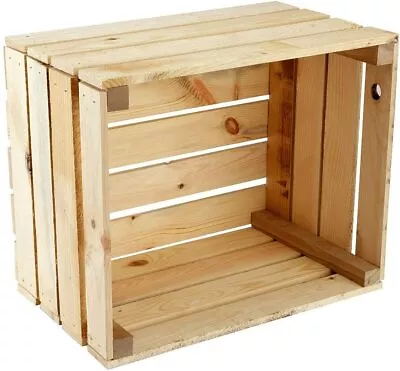 £248.95 • Buy NEW Wooden Crate Boxes Storage Apple Fruit Plain Wood Box Craft Crates 