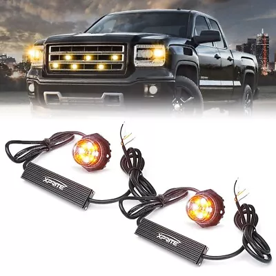 2PCS Xprite Hideaway LED Strobe Light Emergency Hazard Warning Bulb White Amber • $46.19