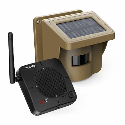 Solar Wireless Driveway Alarm Sensor Alert System Security Long Range Detector • $53.41