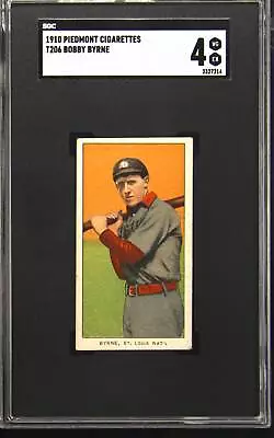 1910 T206 Piedmont Cigarettes Bobby Byrne SGC 4 • $73.33