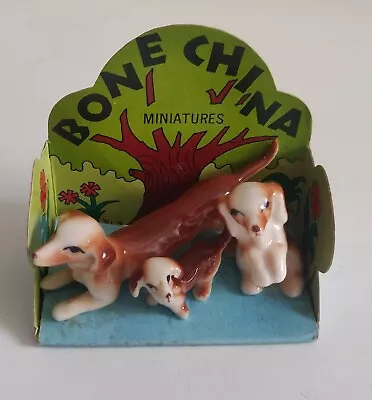 Vintage Mini Collection Genuine Bone China Miniatures - Dogs • $27.99