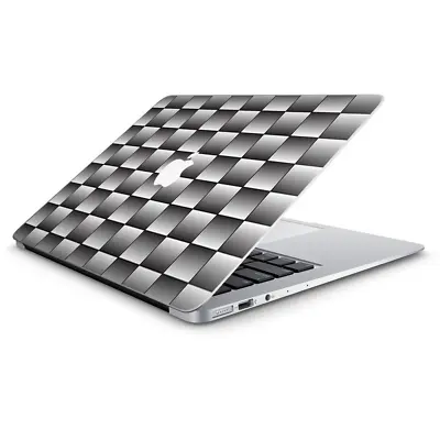 Skin Decal Wrap For Macbook Air 13 Inch 13  - White Grey Carbon Fiber Look • $14.98
