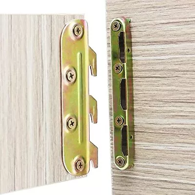 4 Set Bed Rail Brackets-Bed Frame Hardware For Wood Bed Frame Headboards Foot • $23.48