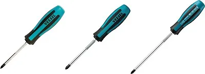 VESSEL Megadora 900 JIS Cross Point Screwdriver P1x75 P2x100 P2x150 Set Of 3 • $19.56