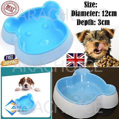 £4.45 • Buy Blue Water Drinking Bowls Single Cat Bowl Pet Food For Dog Cat Puppy Non-Slip UK