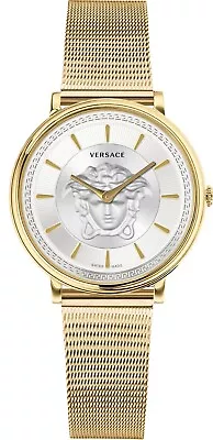 $279.20 • Buy Versace Women's $995 V-circle Gold/silver Medusa Watch Ve8102319 **usa Seller**