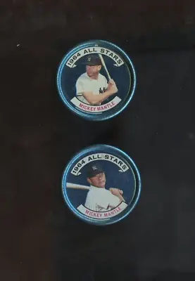 (2) 1964 Topps Coins # 131 Mickey Mantle Right Handed & Left Handed VG-EX • $100