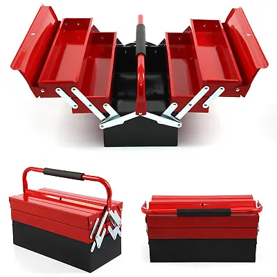 New 3 Tier 5 Tray Heavy Duty Professional Metal Storage Cantilever Tool Box UK • £23.39