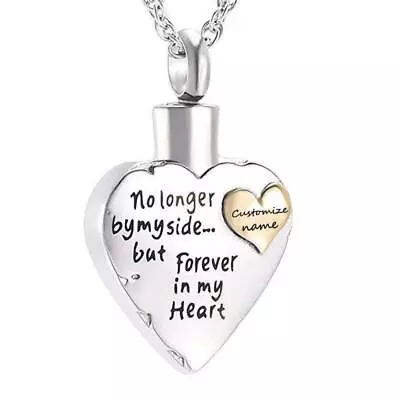 Fashion Cremation Jewelry Stainless Steel Heart Keepsake Ashes Necklace For Men • $9.99