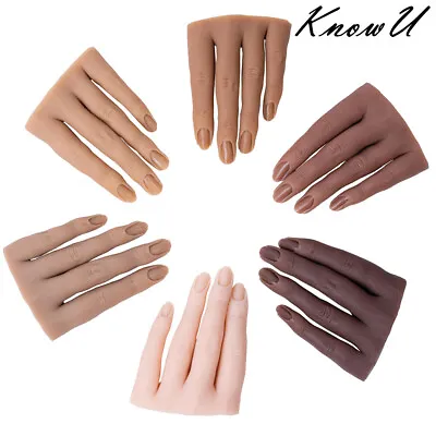 Silicone Hand Model Nail Art Practice Display Teaching Model 3D Adult Mannequin • $35.20
