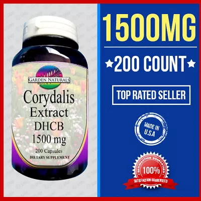 $17.98 • Buy  Corydalis Extract DHCB 1000mg +500=1500 (PAIN RELIEF) 200 Capsules Quality USA 