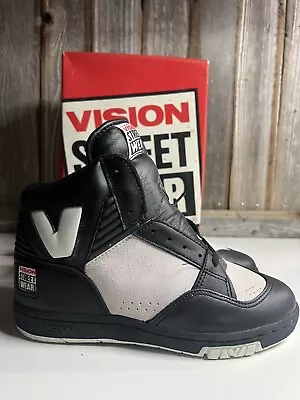 Vision Street Wear Men's Suede Hi Top Retro Skate Shoe SZ 5 1/2 1980's EXC NOS • $250