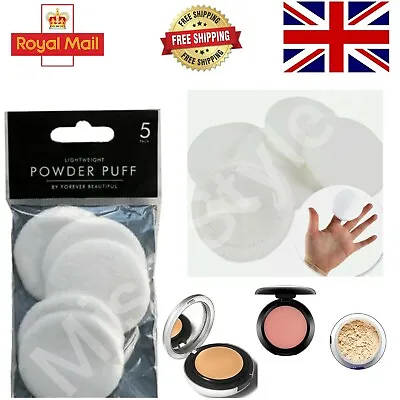 5 Powder Puff Sponge Beauty Makeup Applicator Foundation Blender Buffer Flawless • £2.89