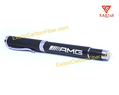 AMG Silver Logo Carbon Fiber Ballpoint Pen - GREAT GIFT!! • $34.99