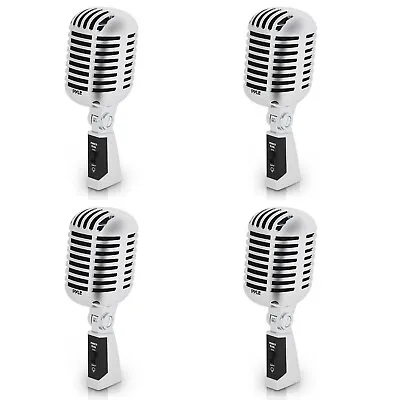 Pyle Pro PDMICR42SL Vintage Retro Style Dynamic Studio Vocal Microphone (4 Pack) • $127.99