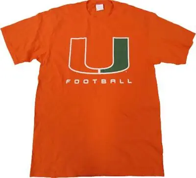 New Miami Hurricanes Football Mens Sizes M-5XL Orange Shirt • $13.59